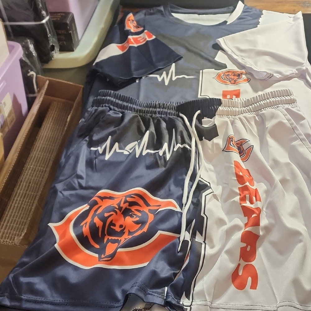 Chicago Bears XL T- Shirt And Shorts Men's Set